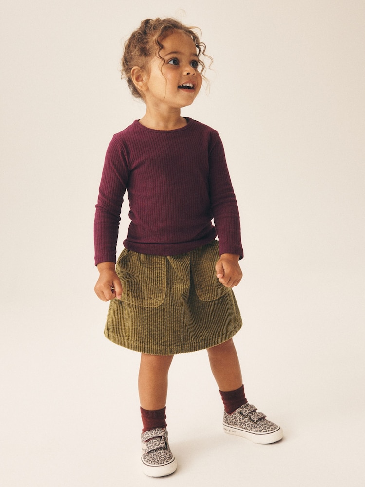 Olive Green Cord Skirt (3mths-7yrs) - Image 4 of 4
