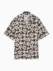 Emporio Armani Green Flower Eagle Beachwear Shirt - Bilde 7 av 8