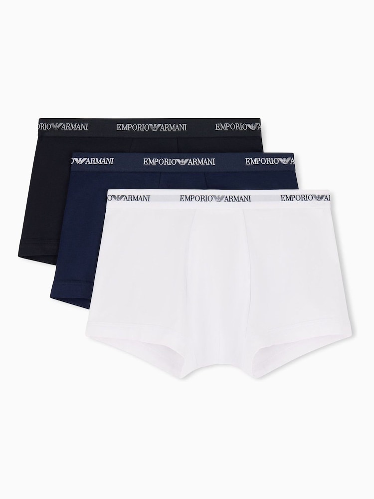 Emporio Armani NOS Core Logoband Trunks 3 Pack - صورة 1 من 2