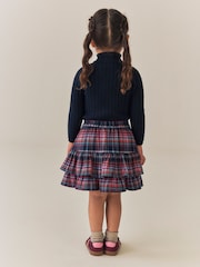 Navy/Red Check Pullon Rara Skirt (3mths-7yrs) - Image 3 of 4
