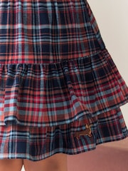 Navy/Red Check Pullon Rara Skirt (3mths-7yrs) - Image 4 of 4