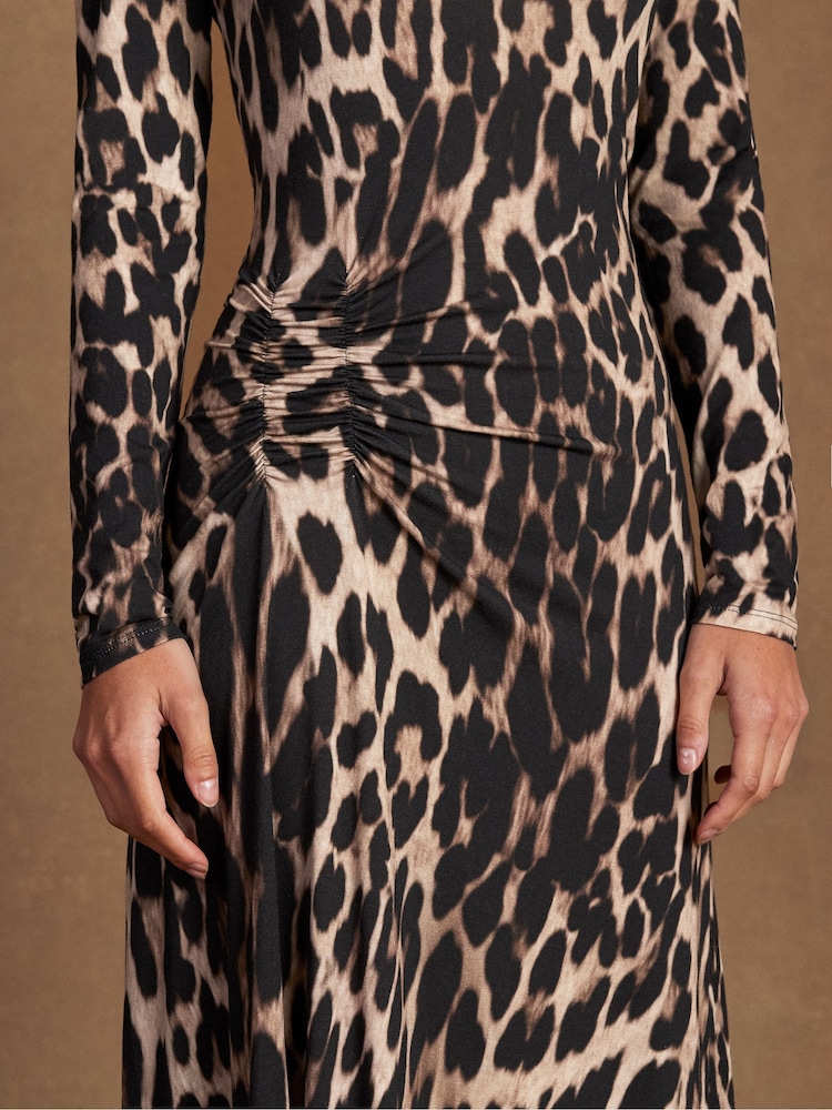 Ro&Zo Leopard Print Waist Detail Dress - Slika 2 iz 6 Ro&Zo Leopard Print Waist Detail Dress - Slika 2 iz 6