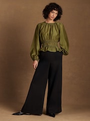Ro&Zo Green Peplum Blouse - Image 4 of 5