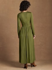 Ro&Zo Green Seamed Bodice Jersey Dress - Image 5 of 5