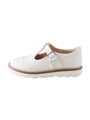 White Standard Fit (F) T-Bar Shoes - Image 6 of 6