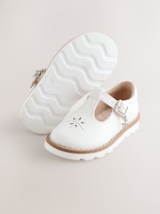 White Wide Fit (G) T-Bar Shoes - Image 5 of 5