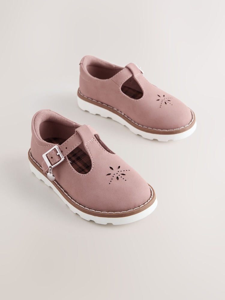 Pink Standard Fit (F) T-Bar Shoes - Image 1 of 5 Pink Standard Fit (F) T-Bar Shoes - Image 1 of 5
