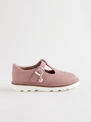 Pink Standard Fit (F) T-Bar Shoes - Image 2 of 5