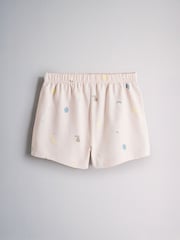 The Set 5 Pack Cotton Jersey Frill Sleeve T-Shirt and Shorts Pyjamas Set Green/Yellow/Pink/Cream - Image 10 of 13