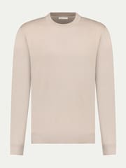 Peckham Rye Natural Knitted Crew Neck Jumper - Image 6 of 10