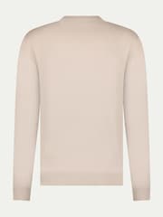 Peckham Rye Natural Knitted Crew Neck Jumper - Image 7 of 10