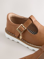 Tan Brown Wide Fit (G) T-Bar Shoes - Image 4 of 5