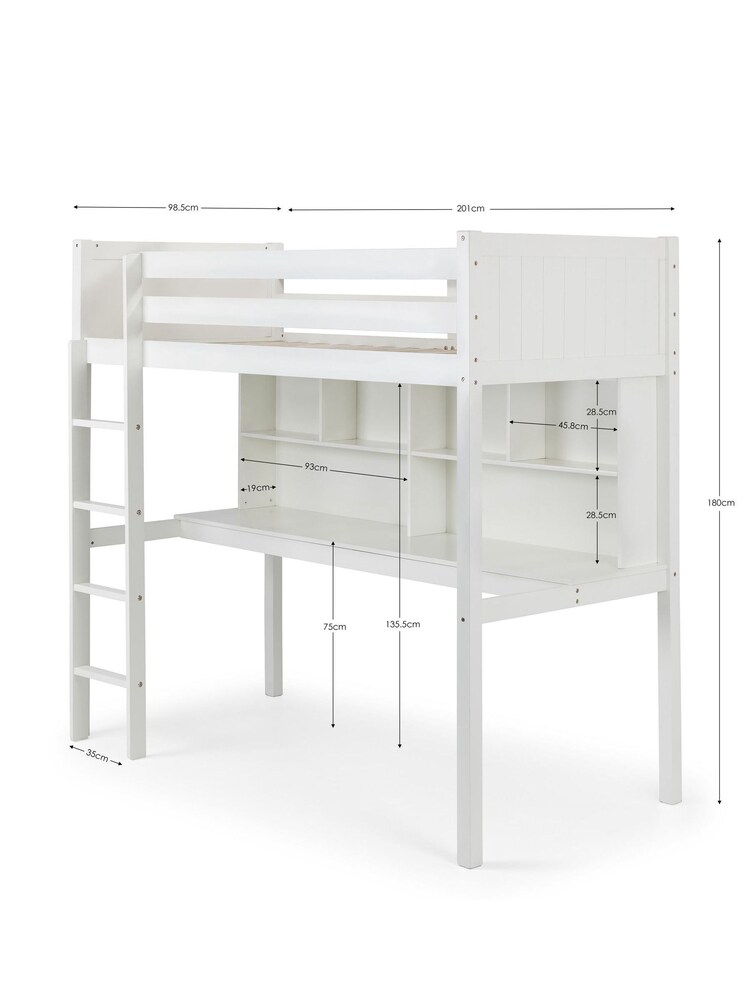 Julian Bowen White Titan Highsleeper Bed - Image 6 of 6