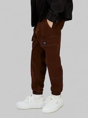 Rjave kargo hlače Calvin Klein Jeans Relaxed Sateen - Slika 4 iz 5