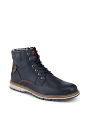 Pavers Blue Lace Up With Fabric Cuff Boots - Image 2 of 5