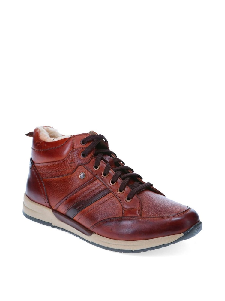 Pavers Brown Lace-Up Leather Ankle Boots - Image 2 of 5 Pavers Brown Lace-Up Leather Ankle Boots - Image 2 of 5