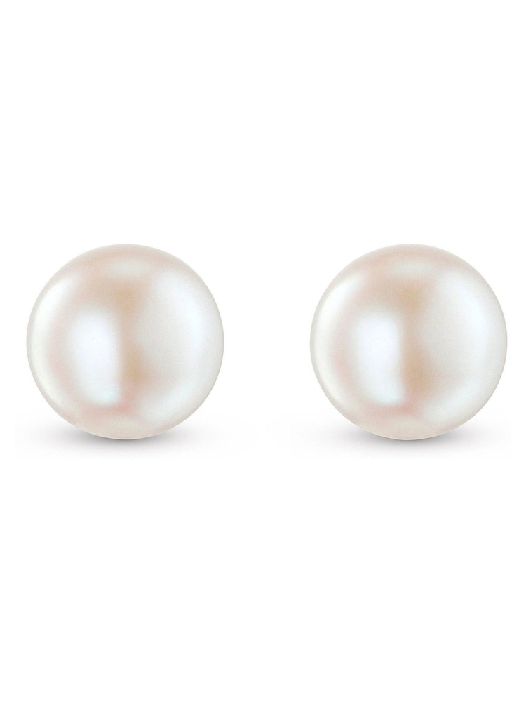 Beaverbrooks Gold Plated Freshwater Cultured Pearl Earrings - Image 1 of 4 Beaverbrooks Gold Plated Freshwater Cultured Pearl Earrings - Image 1 of 4