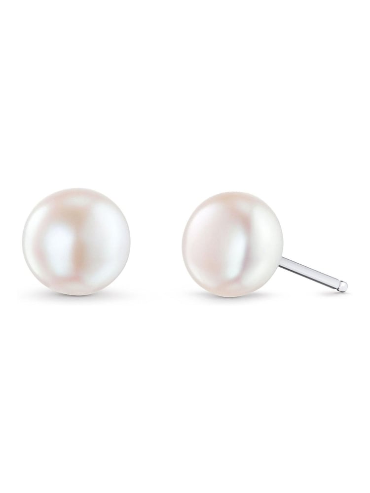 Beaverbrooks Gold Plated Freshwater Cultured Pearl Earrings - Image 2 of 4 Beaverbrooks Gold Plated Freshwater Cultured Pearl Earrings - Image 2 of 4