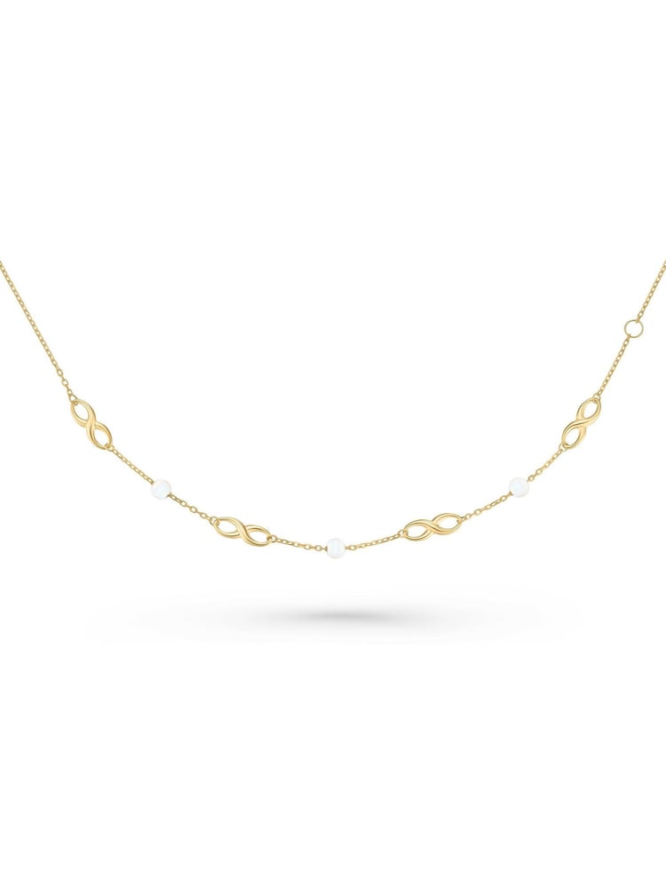 Beaverbrooks 9ct Yellow Gold Plated Freshwater Cultured Pearl Infinity Bracelet - Image 2 of 4 Beaverbrooks 9ct Yellow Gold Plated Freshwater Cultured Pearl Infinity Bracelet - Image 2 of 4