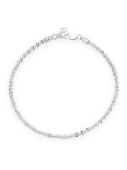 Beaverbrooks Silver Sparkle Twist Anklet - Image 2 of 3