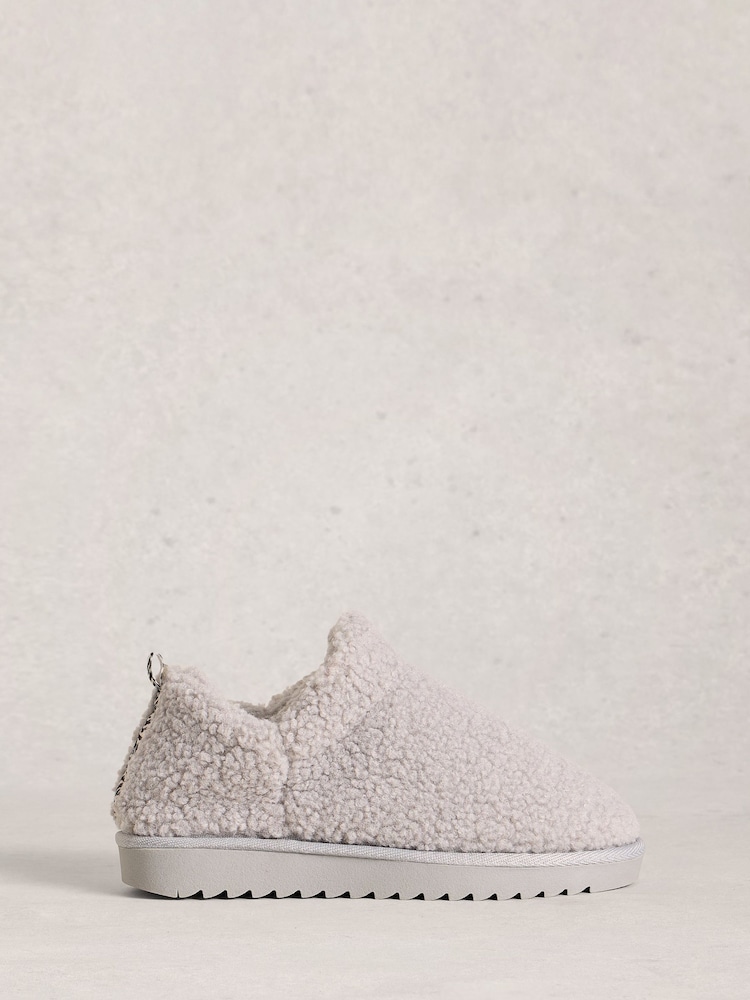 White Stuff Grey Borg Bootie Slippers - Image 1 of 4