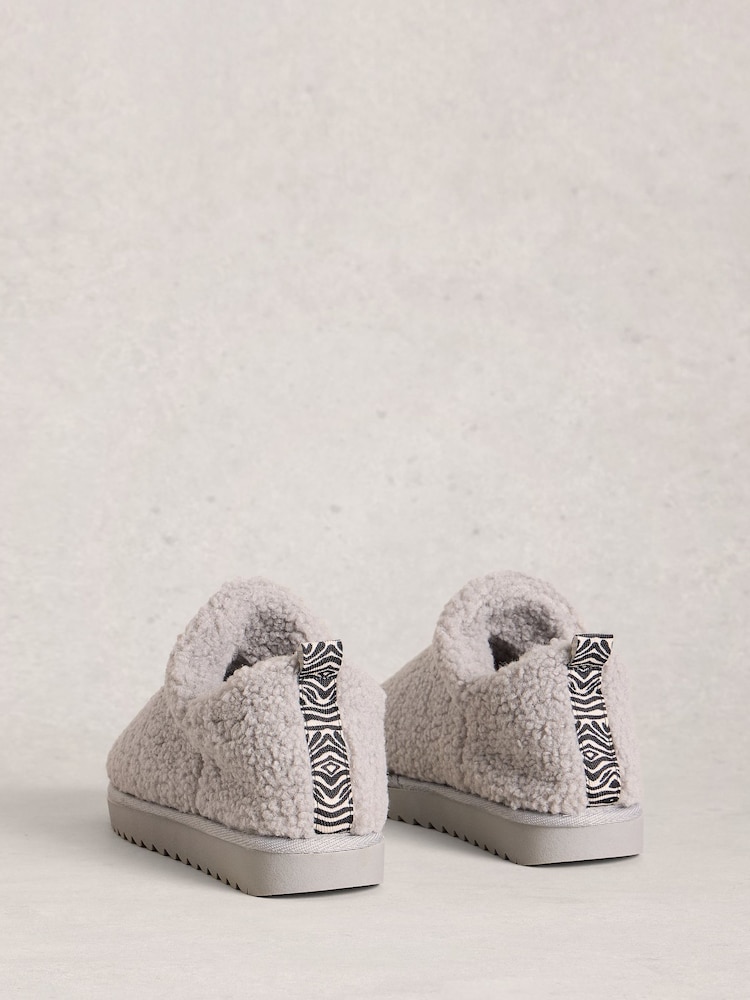 White Stuff Grey Borg Bootie Slippers - Image 2 of 4