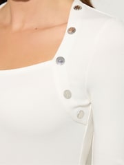 Star by Julien MacDonald White Button Detail Top - Image 4 of 5