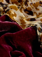 White Stuff Purple Velvet Printed Scarf - Image 3 of 3