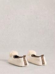 White Stuff White Pom Ballet Slippers - Image 3 of 4
