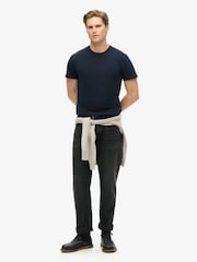 Superdry Blue Essential Short Sleeve Embroidered T-Shirt - Image 3 of 6