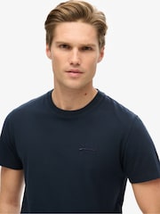 Superdry Blue Essential Short Sleeve Embroidered T-Shirt - Image 4 of 6