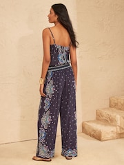 Love & Roses Hose mit weitem Bein - Bild 4 von 5