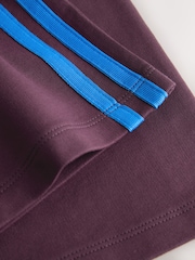 Burgundy Red Wide Leg Side Stripe Joggers (3mths-7yrs) - Image 8 of 9