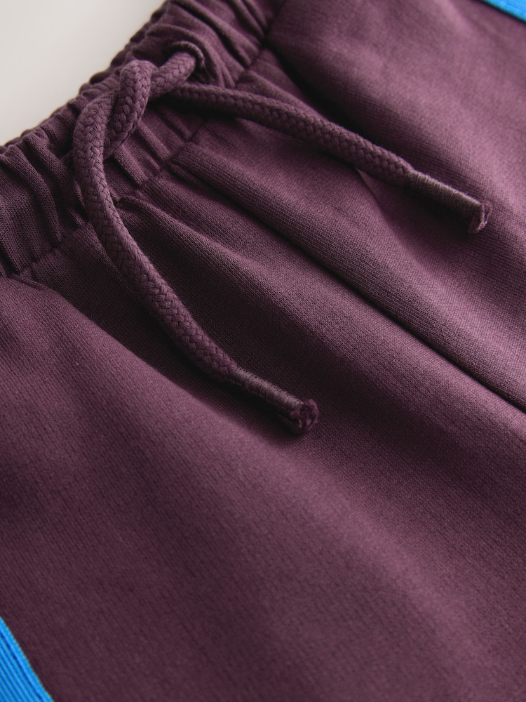 Burgundy Red Wide Leg Side Stripe Joggers (3mths-7yrs) - Image 9 of 9