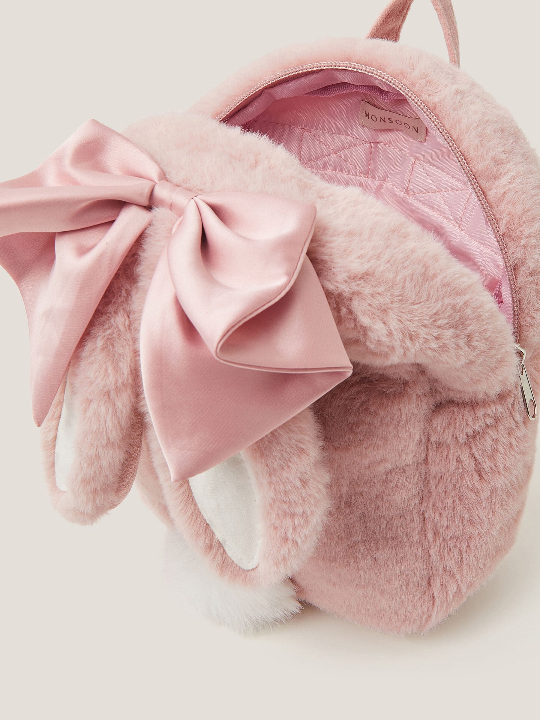Buy Monsoon Pink Fluffy Bunny Backpack from Next USA
