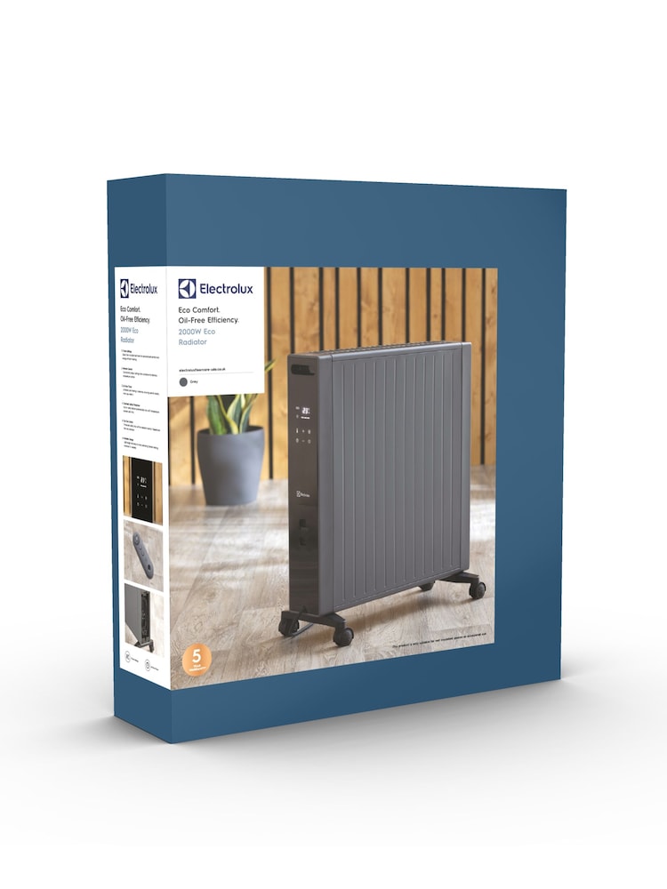 Electrolux Grey 2000W Oil Free Radiator Heater - Image 6 of 6 Electrolux Grey 2000W Oil Free Radiator Heater - Image 6 of 6