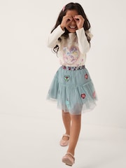 Monsoon Green Heart Embellished Tulle Skirt - Image 1 of 4