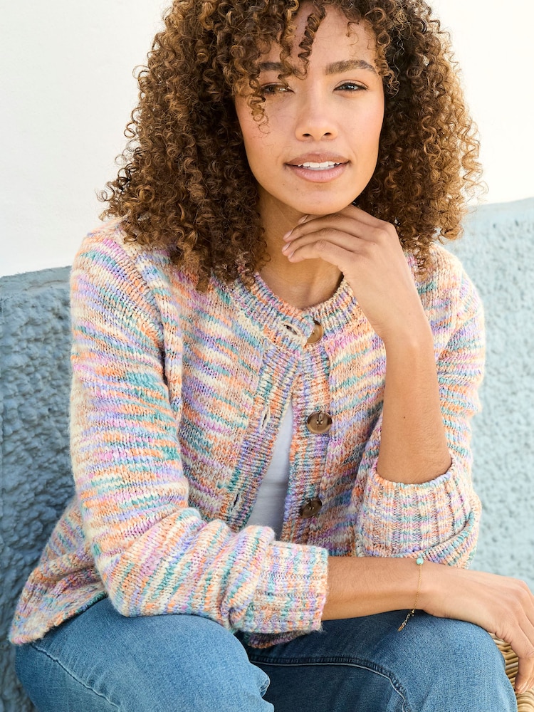 Cotton Traders Cream Button Through Cardigan - Image 4 of 4 Cotton Traders Cream Button Through Cardigan - Image 4 of 4