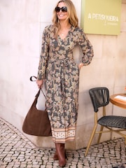 Cotton Traders Black Jersey Tiered Maxi Dress - Image 1 of 5