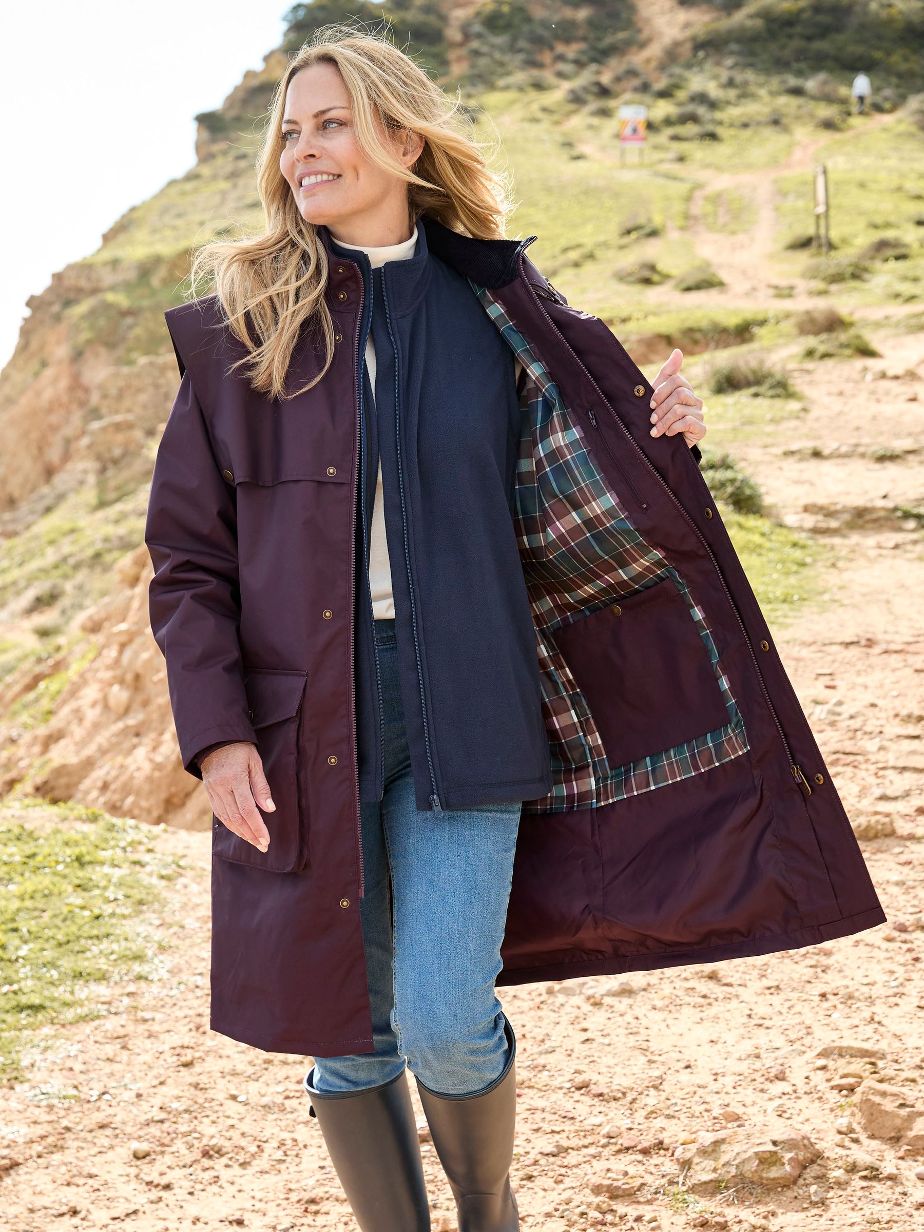 Buy Cotton Traders Purple Windermere Waterproof Coat from the Next
