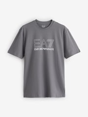 EA7 Grey Regular Fit Logo T-Shirt - Image 1 of 1