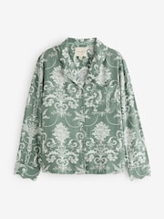 Laura Ashley Green Josette Button Through Pyjamas - Image 2 of 6