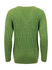 Marrón - Weird Fish Ambius Cable Knit Sparkle Jumper - Imagen 7 de 7