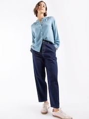 Weird Fish Blue Beryl Barrell Jeans - Image 3 of 10