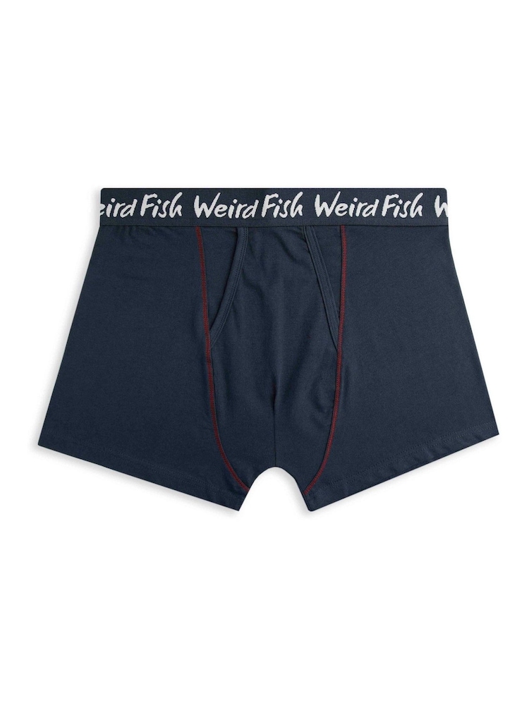 Weird Fish Blue Ashridge Boxer Shorts 3 Pack - Image 8 of 8 Weird Fish Blue Ashridge Boxer Shorts 3 Pack - Image 8 of 8