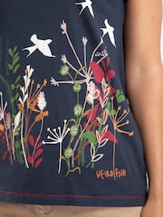 Weird Fish Swirling Swallows Printed Graphic T-Shirt - Imagen 5 de 7