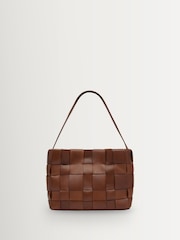 St Agni Brown Woven Mini Tote Bag - Image 1 of 7