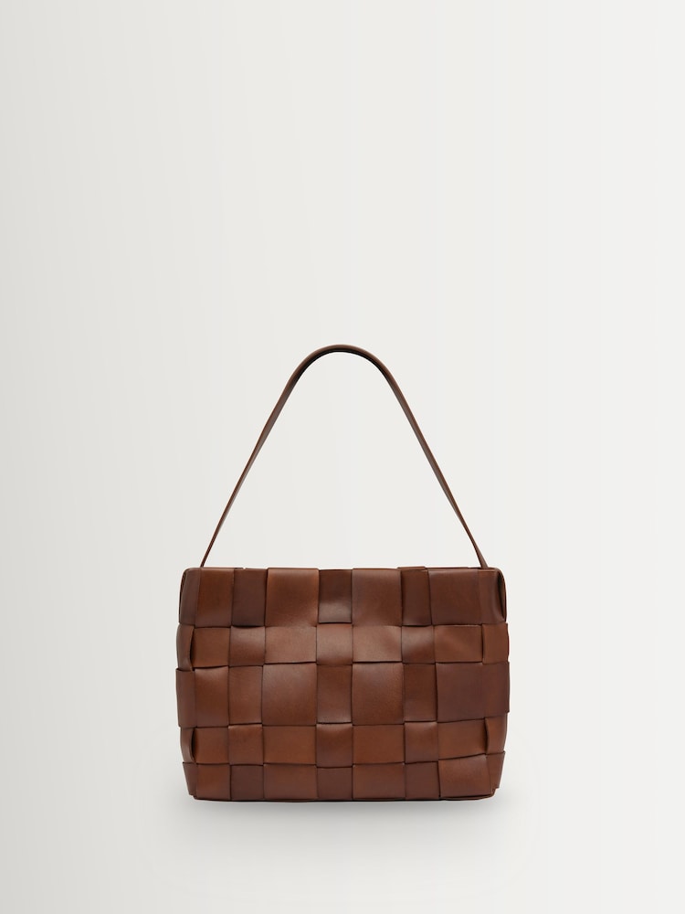 St Agni Brown Woven Mini Tote Bag - Image 1 of 7 St Agni Brown Woven Mini Tote Bag - Image 1 of 7