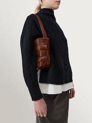 St Agni Brown Woven Mini Tote Bag - Image 6 of 7