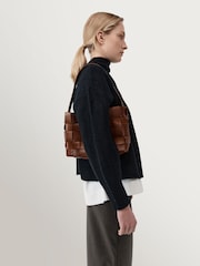 St Agni Brown Woven Mini Tote Bag - Image 7 of 7